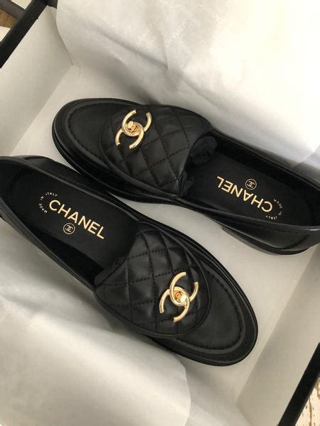 chanel moccasins black|cheap chanel flat shoes.